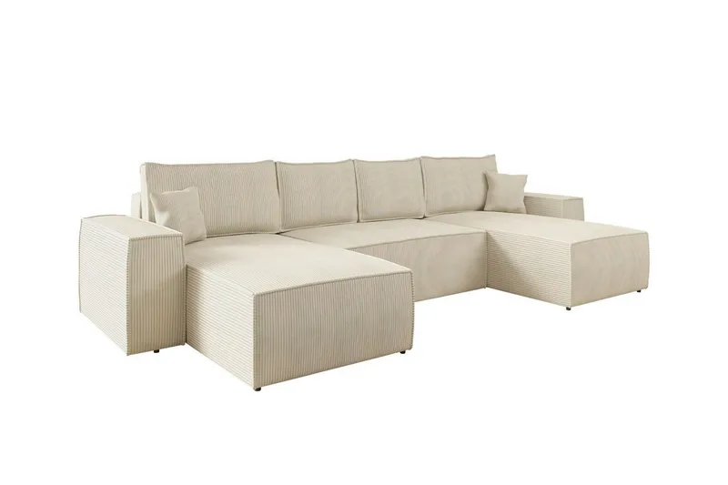 Knocklong 4-sits Hörnbäddsoffa, Cream