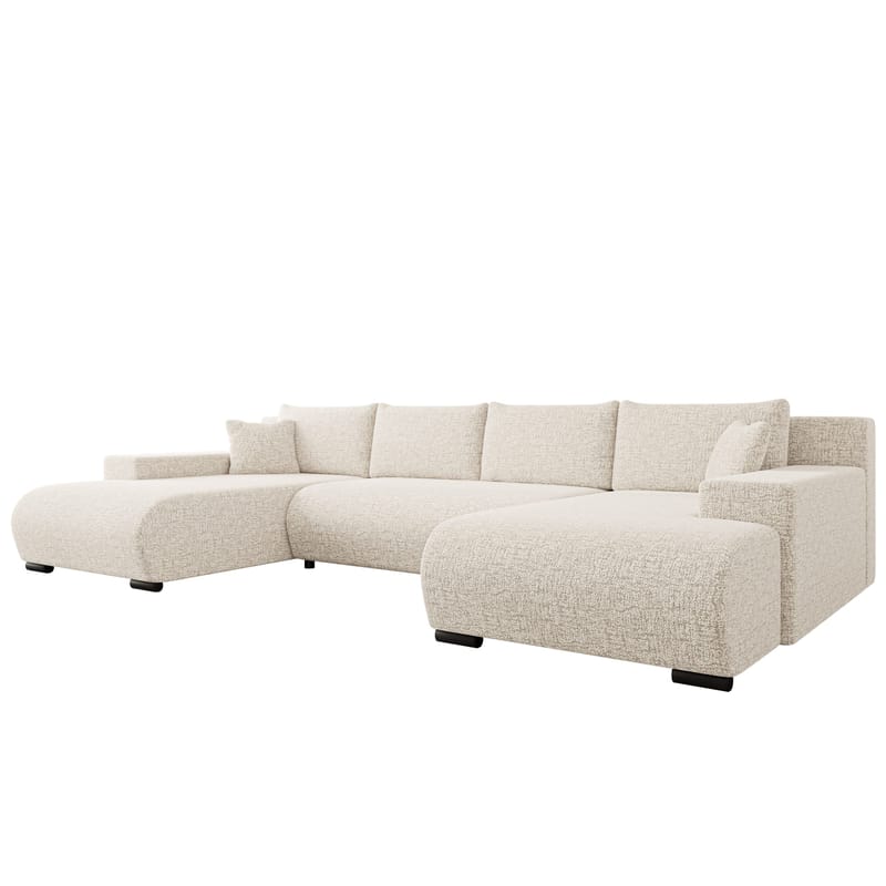 Krysen 4-sits Bäddsoffa med dubbeldivan, beige