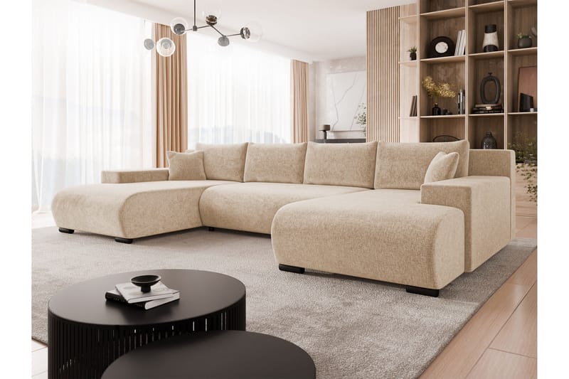 Krysen Bäddsoffa Dubbeldivan 4-sits - Beige - Möbler - Soffa - Bäddsoffa
