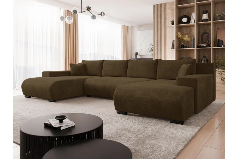Krysen Bäddsoffa Dubbeldivan 4-sits - Brun - Möbler - Soffa - Bäddsoffa