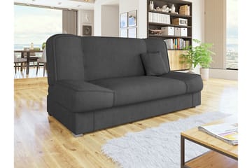 Kuoksu 4-sits Framåtbäddad Bäddsoffa 104x175 cm med Förvaring i Sammet - Grå - Möbler - Soffa - Bäddsoffa