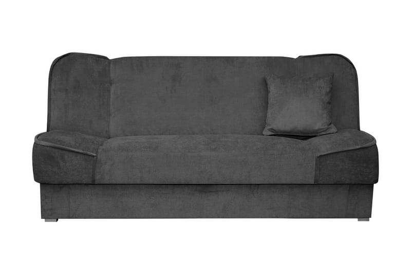 Kuoksu 4-sits Framåtbäddad Bäddsoffa 104x175 cm med Förvaring i Sammet, Grå
