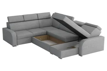 Lavona Bäddhörnsoffa Large - Grå - Möbler - Soffa - Bäddsoffa