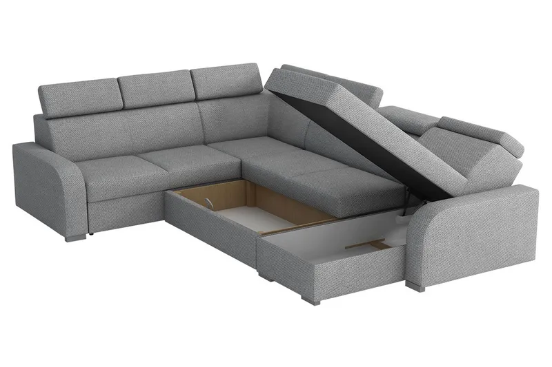 Lavona Bäddhörnsoffa Large - Grå - Möbler - Soffa - Bäddsoffa