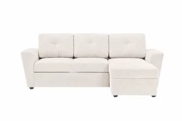 Leia 3-sits vändbar Bäddsoffa med divan och förvaring - Beige - Möbler - Soffa - Bäddsoffa