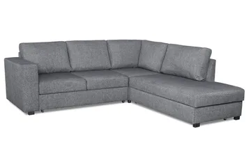 Leo Bäddsoffa 3-sits med Schäslong Höger - Grå - Möbler - Soffa - Bäddsoffa
