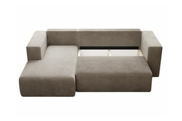 Listowel 3-sits Vänster Hörnbäddsoffa 121x205 cm med Förvaring i Manchester - Turkos - Möbler - Soffa - Bäddsoffa