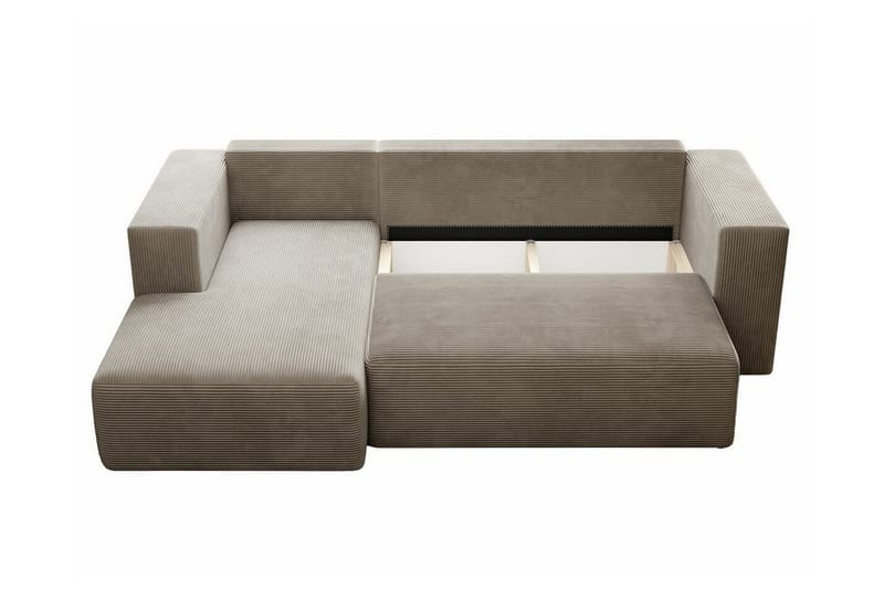 Listowel 3-sits Vänster Hörnbäddsoffa 121x205 cm med Förvaring i Manchester - Turkos - Möbler - Soffa - Bäddsoffa