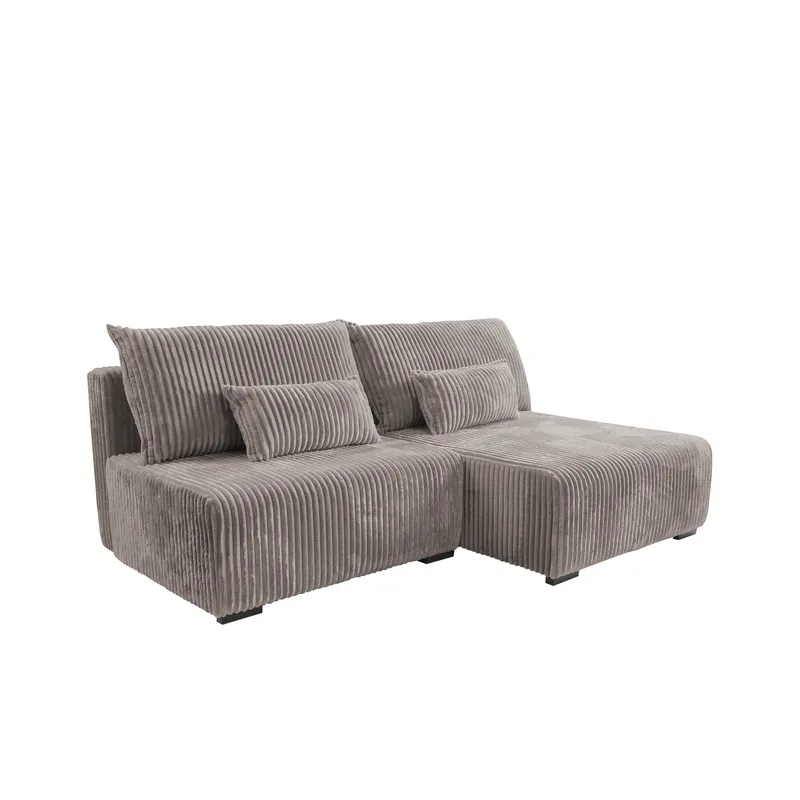 Lorynn 3-sits Bäddsoffa med divan, grå