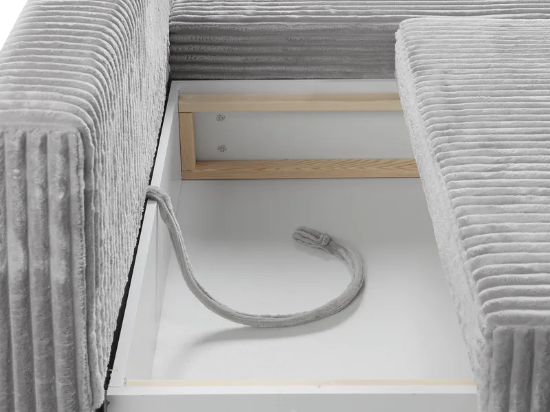 Lorynn 3-sits Bäddsoffa med divan - grå - Möbler - Soffa - Bäddsoffa