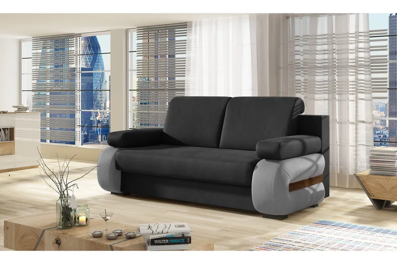 Madrido 2-sits Bäddsoffa, Grå