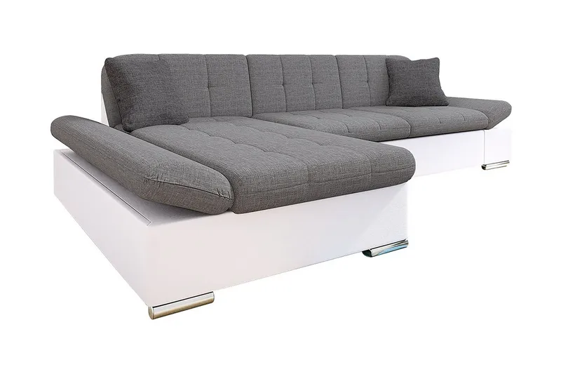 Malwi U-Bäddsoffa 278x162x76 cm, Grå/Vit