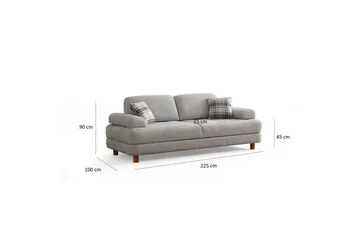 Mami Bäddsoffa 3-sits - Grå - Möbler - Soffa - Bäddsoffa