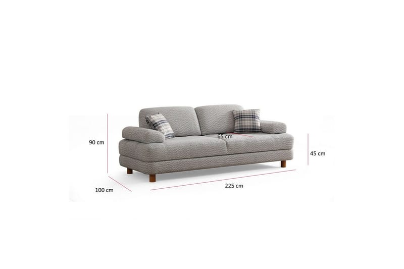 Mami Bäddsoffa 3-sits - Grå - Möbler - Soffa - Bäddsoffa