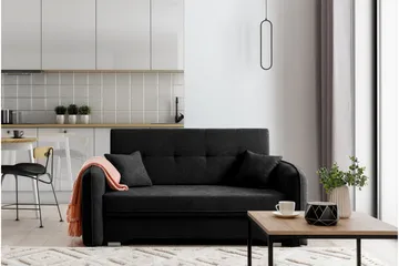 Manita Bäddsoffa med Förvaring 2-sits - Svart - Möbler - Soffa - Bäddsoffa