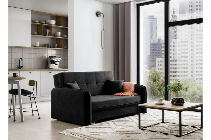 Manita Bäddsoffa med Förvaring 2-sits - Svart - Möbler - Soffa - Bäddsoffa