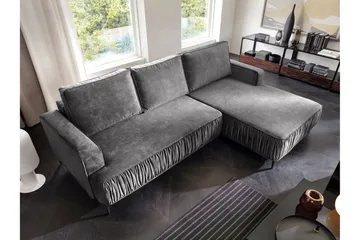 Marisana Bäddsoffa m. Divan 3-sits - Svart - Möbler - Soffa - Bäddsoffa