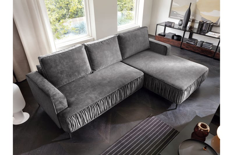 Marisana Bäddsoffa m. Divan 3-sits - Svart - Möbler - Soffa - Bäddsoffa