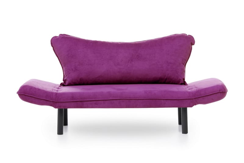 Mezonzo 2-sits Längsbäddad Fällbar Bäddsoffa 65x180 cm i Sammet - Lila - Möbler - Soffa - Bäddsoffa