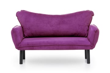 Mezonzo 2-sits Längsbäddad Fällbar Bäddsoffa 65x180 cm i Sammet - Lila - Möbler - Soffa - Bäddsoffa