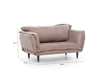 Mezonzo 3-sits Bäddsoffa - Brun - Möbler - Soffa - Bäddsoffa