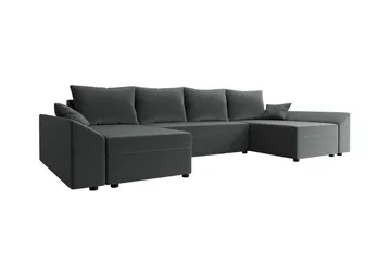 Midfeld 4-sits Hörnbäddsoffa Dark grey - Möbler - Soffa - Bäddsoffa