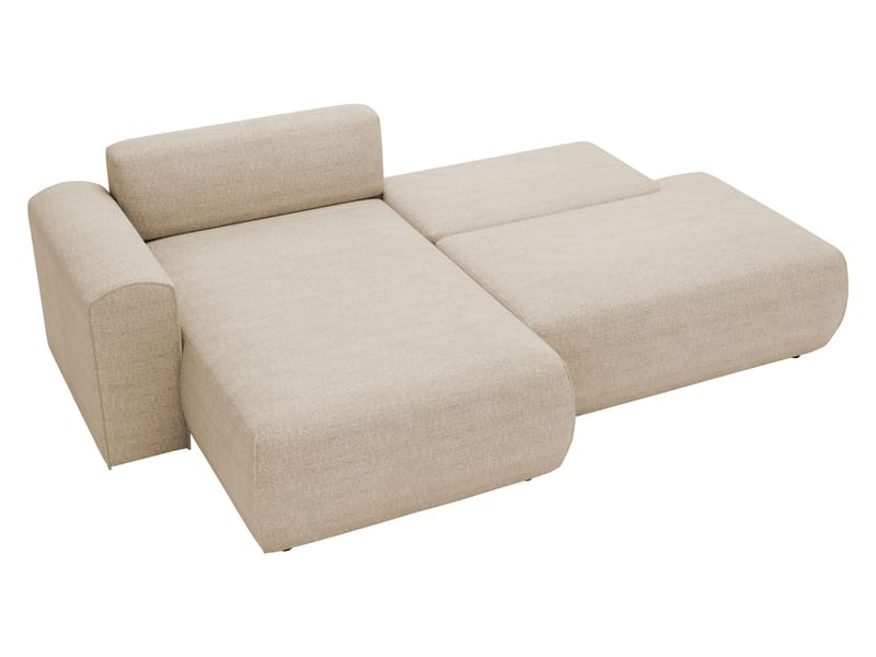 Milias 3-sits Bäddsoffa med Divan Höger och Förvaring - Orange - Möbler - Soffa - Bäddsoffa
