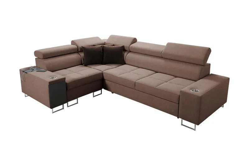 Morenia 3-sits Hörnbäddsoffa Universal, Brun