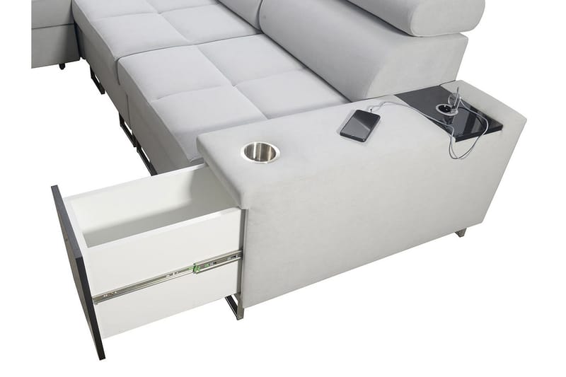 Morenia Hörnbäddsoffa - Vit - Möbler - Soffa - Bäddsoffa