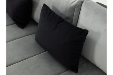 Naoma 3-sits Bäddsoffa med Divan L-formad Vänster med Förvar - Sammet/Grå - Möbler - Soffa - Bäddsoffa