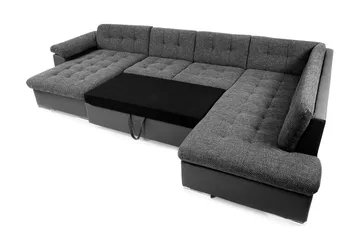Niko U-Bäddsoffa 350x205x76 cm Divan Vänster - Vit/Grå - Möbler - Soffa - Bäddsoffa