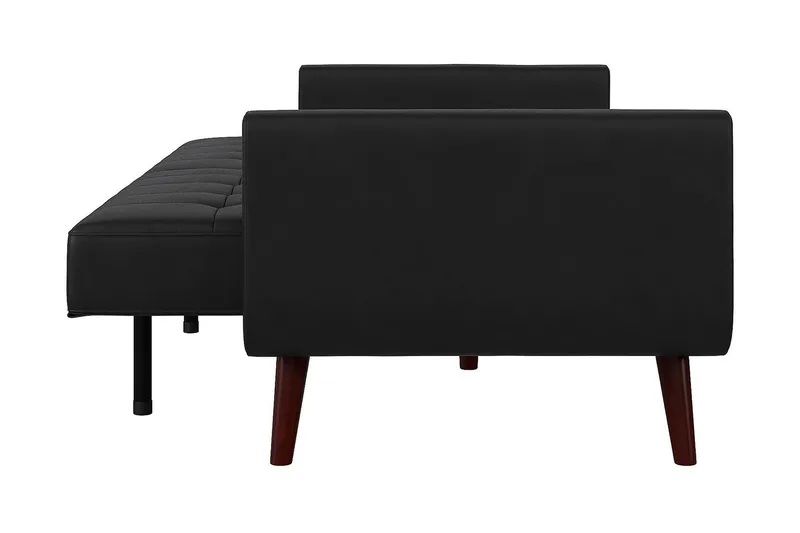 Nola 3-sits Bäddsoffa Konstläder/Svart - Dorel Home - Möbler - Soffa - Bäddsoffa - Längsbäddad b äddsoffa