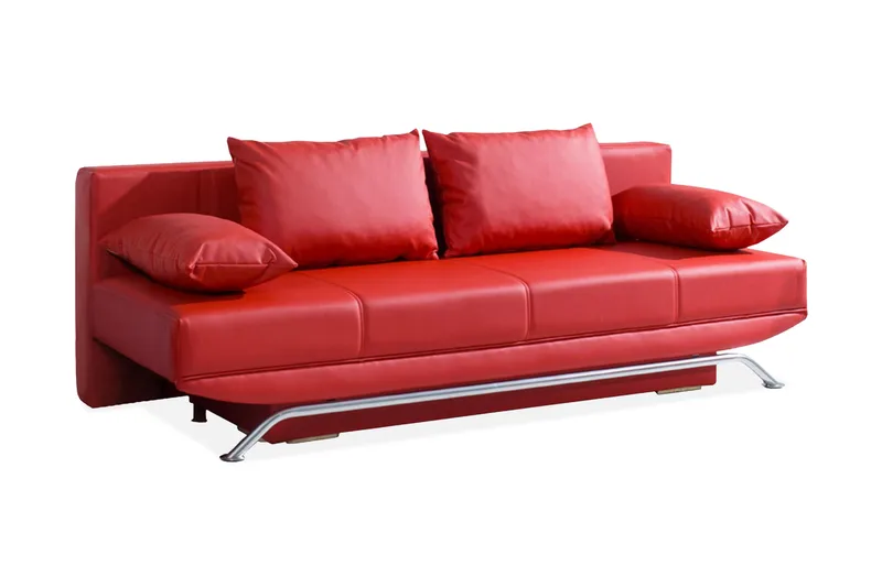 Olier Bäddsoffa 200x100x85 cm, Röd