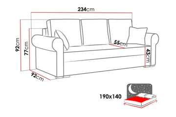 Olimpia soffa - Beige - Möbler - Soffa - Bäddsoffa