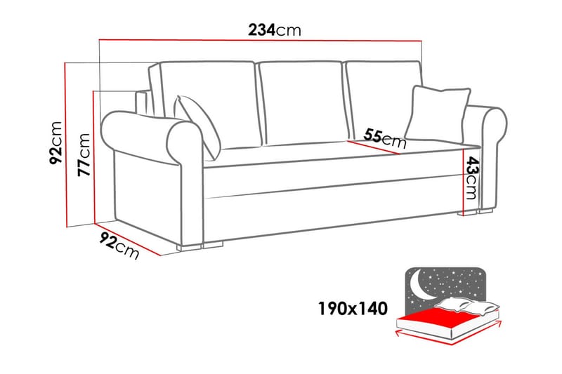 Olimpia soffa - Beige - Möbler - Soffa - Bäddsoffa