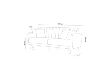 Pattyn Bäddsoffa 3-sits - Mörkblå - Möbler - Soffa - Bäddsoffa