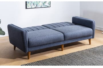 Pattyn Bäddsoffa i Tyg med Träben - Blå - Möbler - Soffa - Bäddsoffa