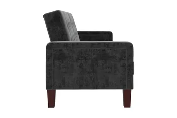 Porter 2-sits Bäddsoffa Sammet/Grå - Dorel Home - Möbler - Soffa - Bäddsoffa - Bäddsoffa 2 sits