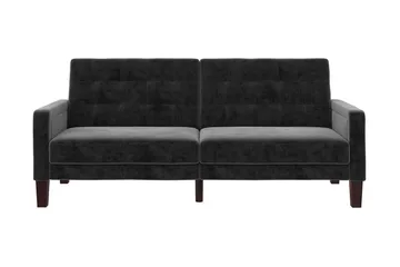 Porter 2-sits Bäddsoffa Sammet/Grå - Dorel Home - Möbler - Soffa - Bäddsoffa - Bäddsoffa 2 sits
