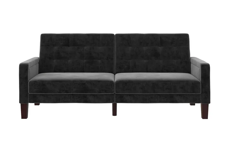 Porter 2-sits Bäddsoffa Sammet/Grå, Dorel Home