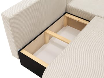 Pryda 4-sits Bäddsoffa divan höger med förvaring - grå - Möbler - Soffa - Bäddsoffa