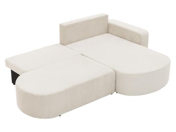 Pryda 4-sits Bäddsoffa divan vänster med förvaring - brun - Möbler - Soffa - Bäddsoffa