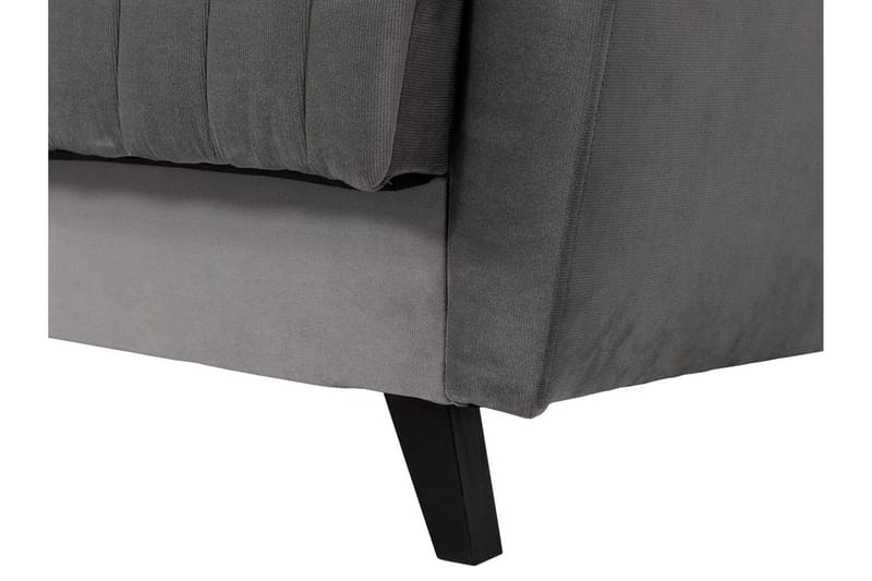 Rigberg 3-sits Kanalstickad Djup Bäddsoffa med Förvaring i Tyg - Grå - Möbler - Soffa - Bäddsoffa