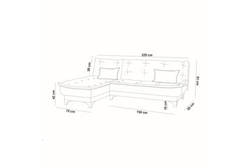 Riversdale Bäddsoffa m. Divan 4-sits - Mörkblå - Möbler - Soffa - Bäddsoffa