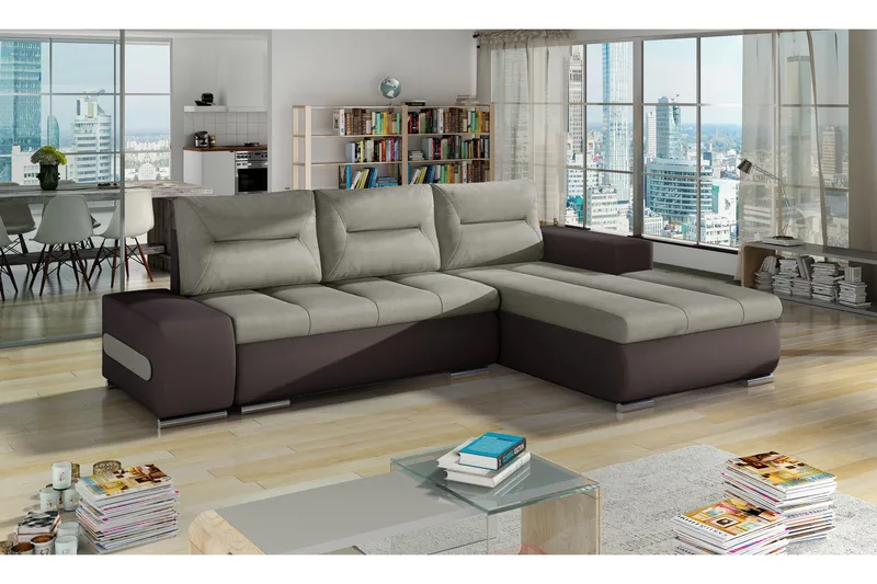 Rodeche Bäddsoffa, Beige/Brun