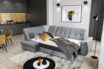 Sajana Bäddsoffa m. Schäslong 3-sits - Mörkblå - Möbler - Soffa - Bäddsoffa