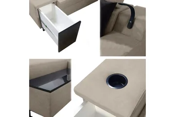 Seginus Bäddsoffa m. Divan Förvaring 3-sits 226x127 - Beige - Möbler - Soffa - Bäddsoffa