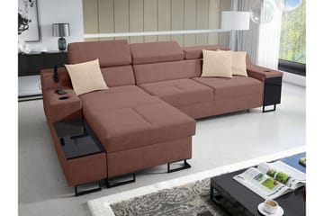 Seginus Bäddsoffa m. Divan Förvaring 3-sits 226x127 - Rosa - Möbler - Soffa - Bäddsoffa