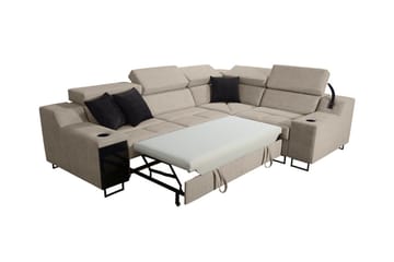Seginus Hörnbäddsoffa 4-sits 210x127 - Rosa - Möbler - Soffa - Bäddsoffa