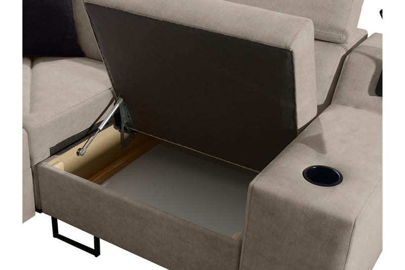 Seginus Hörnbäddsoffa 4-sits 210x127 - Rosa - Möbler - Soffa - Bäddsoffa